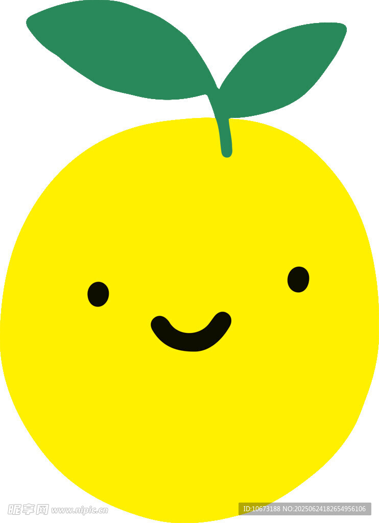 微笑檸檬插畫