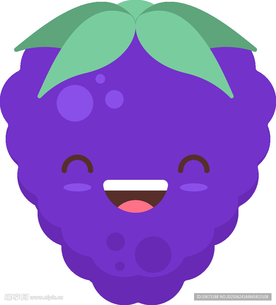 可愛紫莓卡通形象