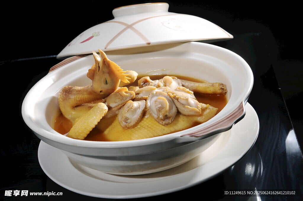 鮑魚煲雞