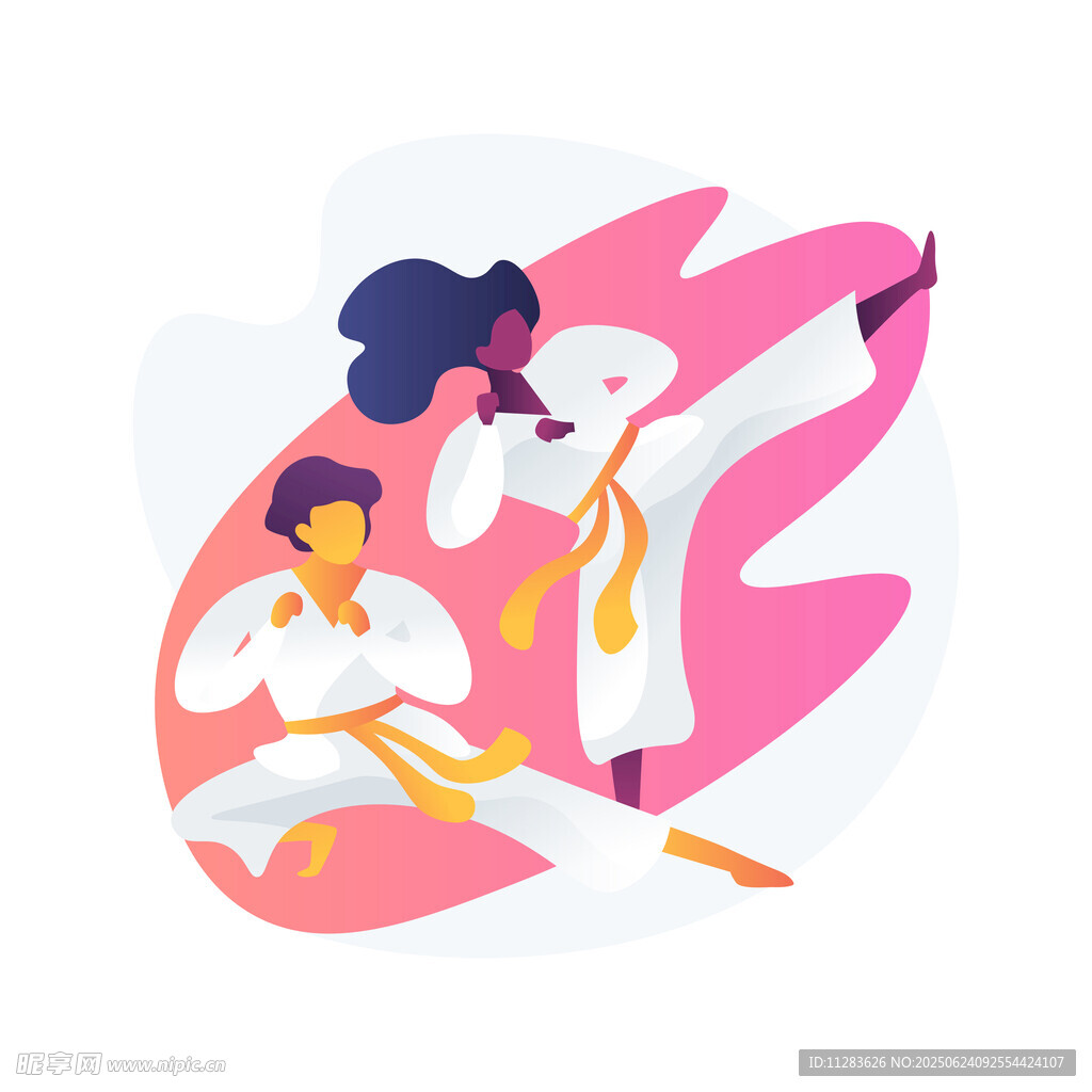 跆拳道插畫