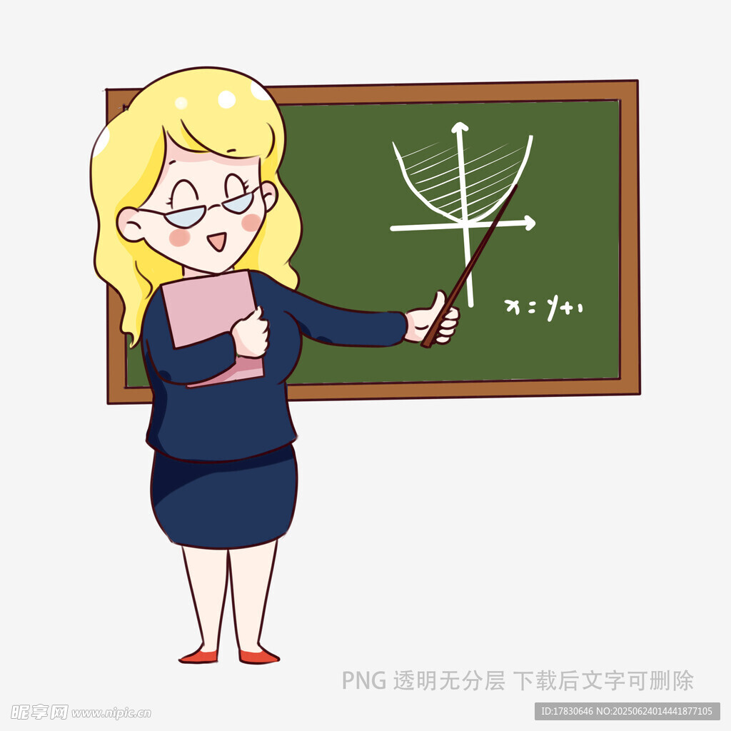 女教師黑板前講解物理知識
