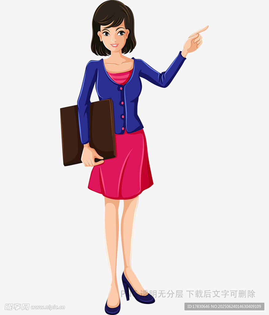 職業(yè)女性指向前方
