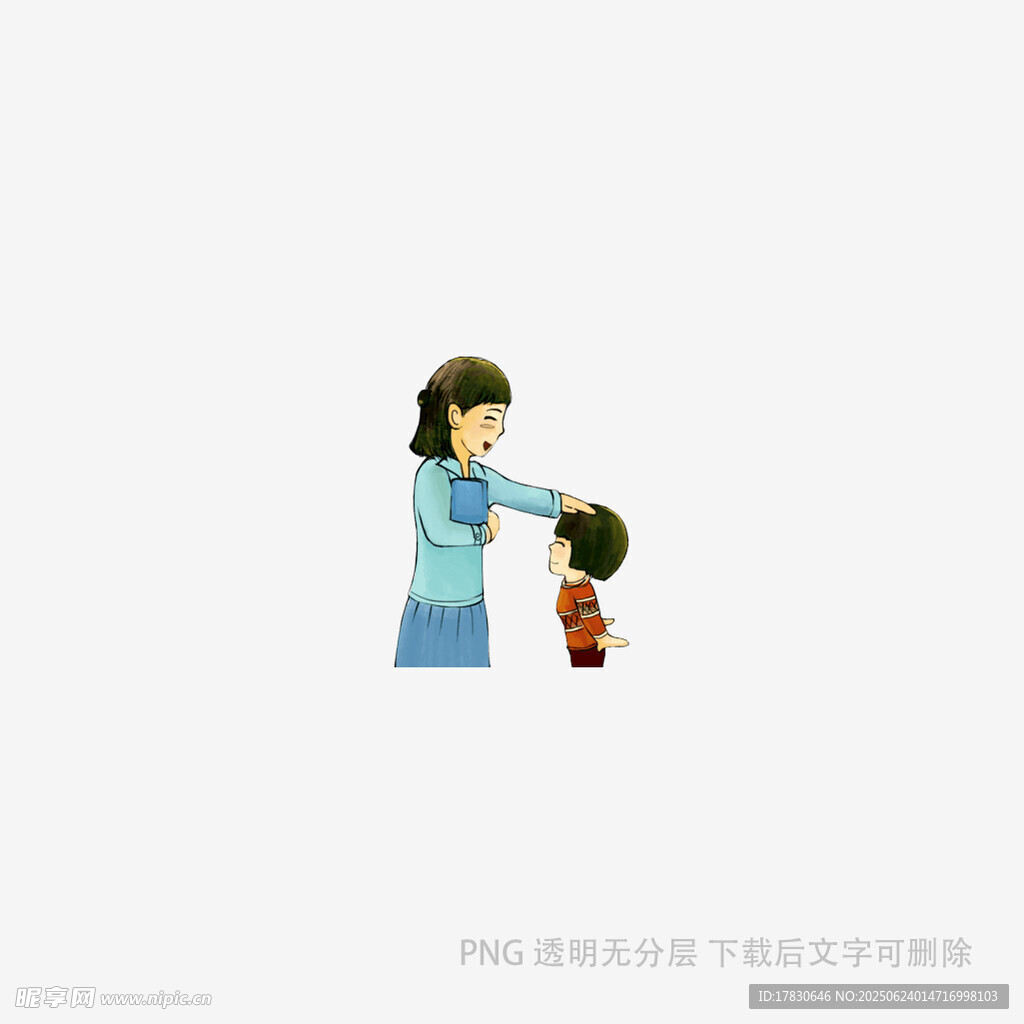 母親為孩子整理衣物