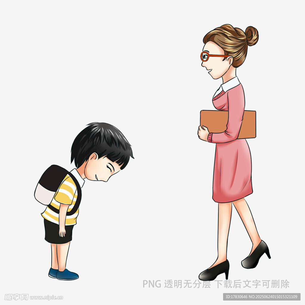 學生鞠躬致謝老師