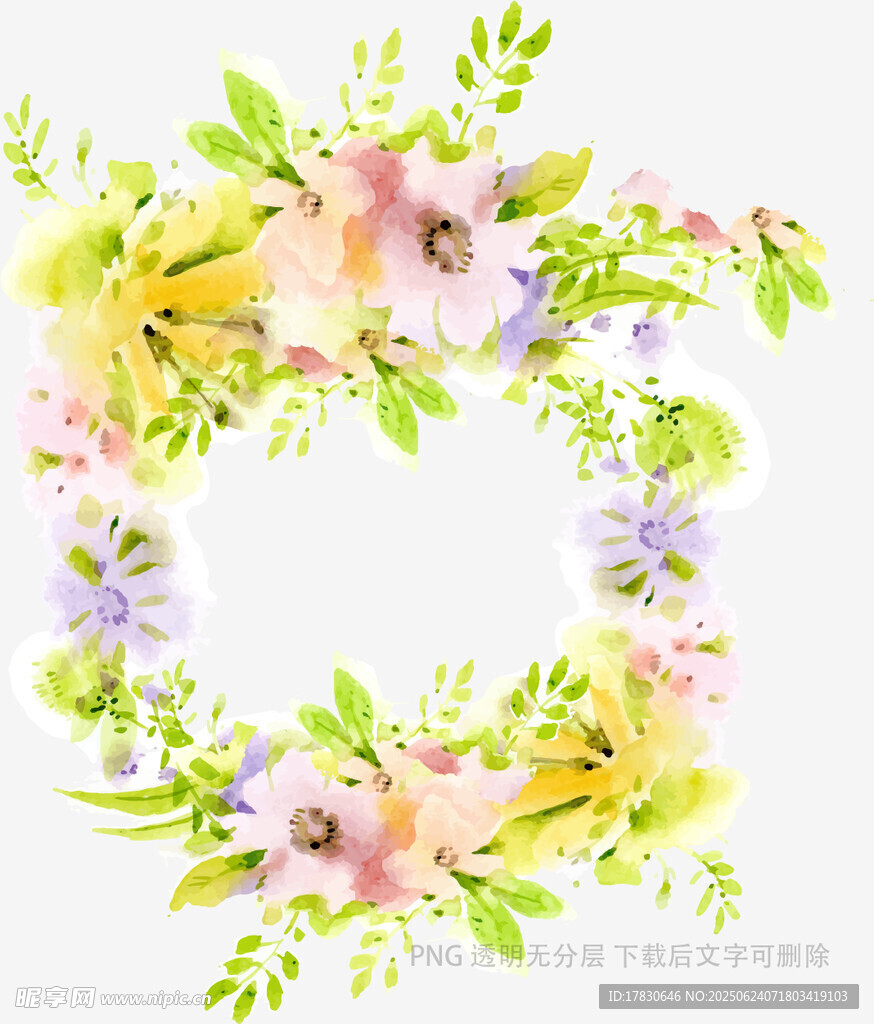 花卉花環(huán)裝飾圖案