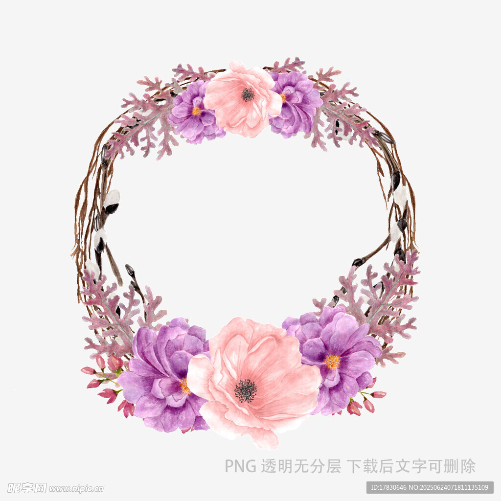 花卉編織的精美花環