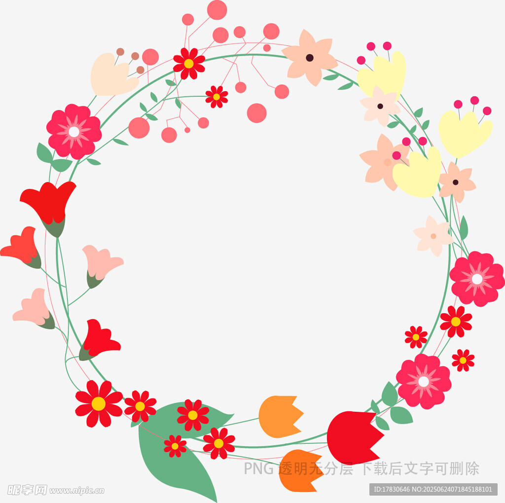 花卉花環裝飾圖案