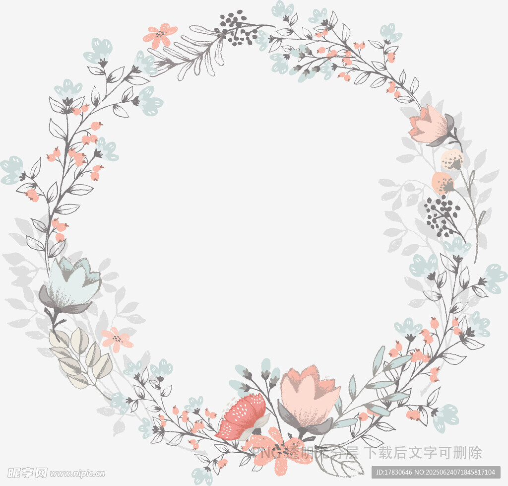 花卉花環裝飾圖案