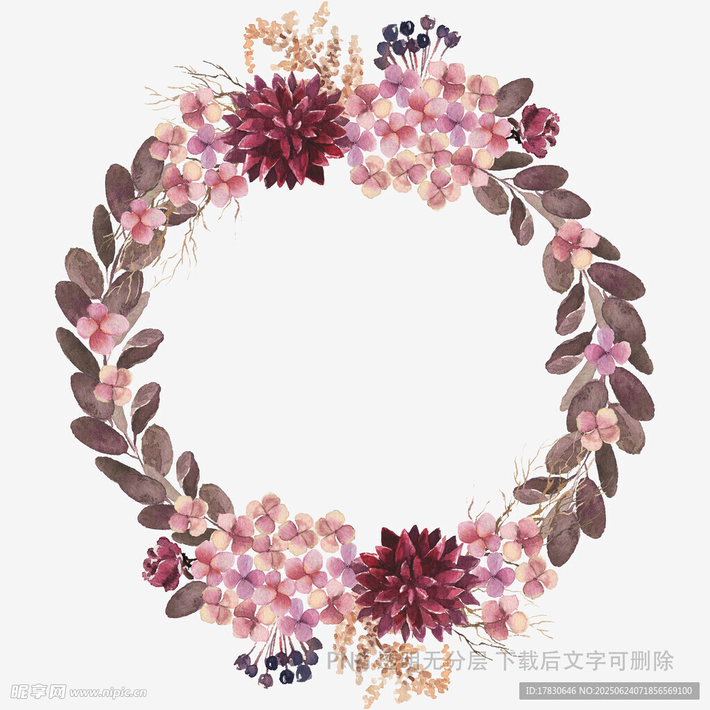 花卉環(huán)形裝飾圖案