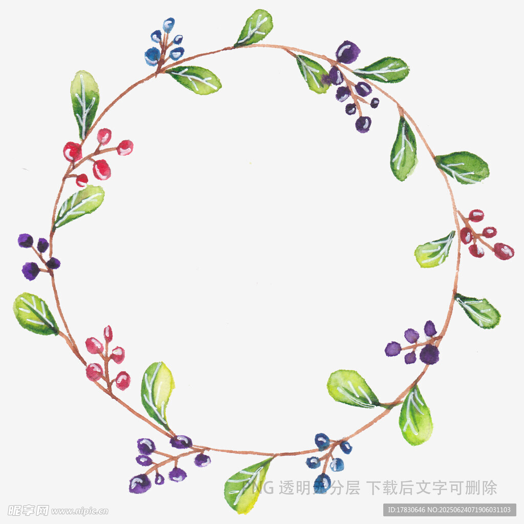 手繪花環(huán)裝飾圖案