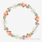 花卉環(huán)形裝飾圖案