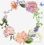 花卉環(huán)繞的精美圓形圖案