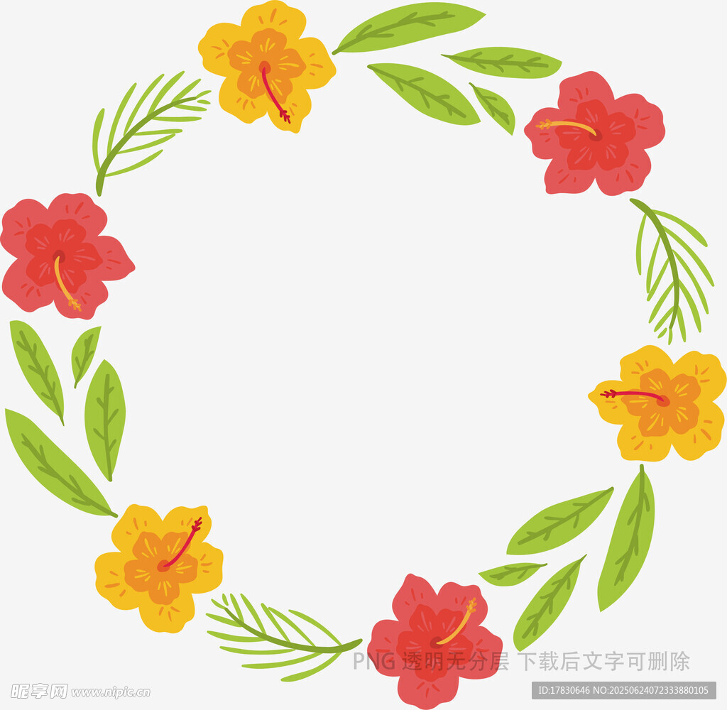 花卉花環裝飾圖案