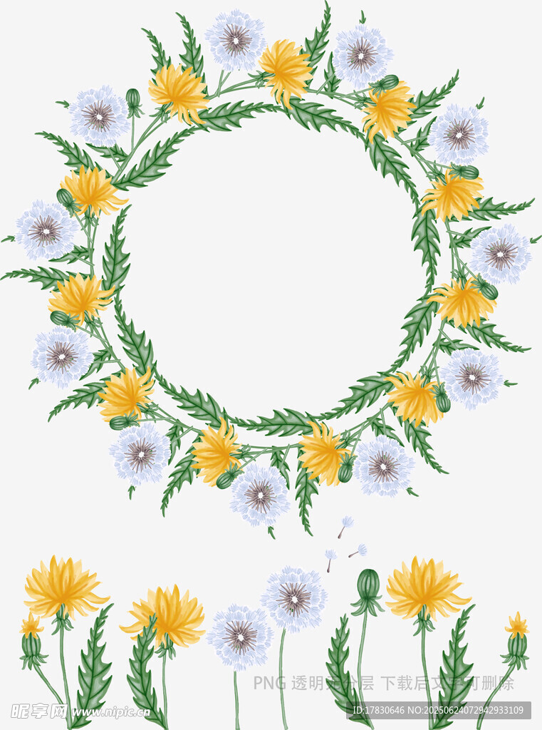 花卉花環(huán)裝飾圖案