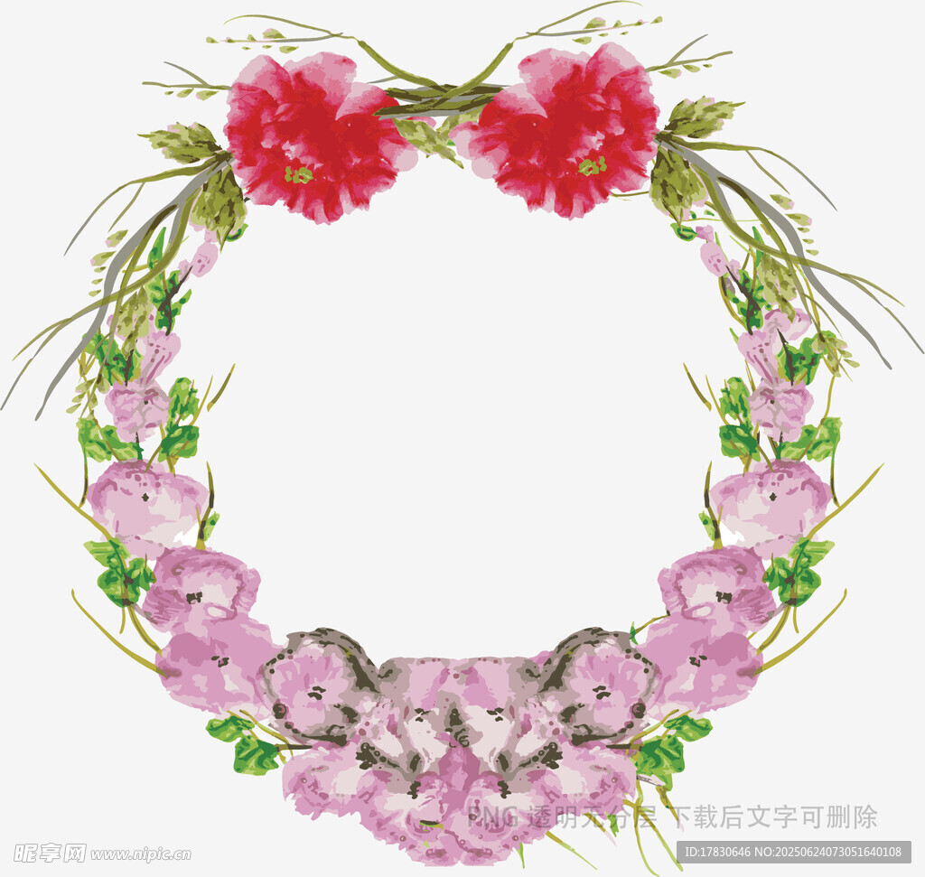花卉花環裝飾圖案