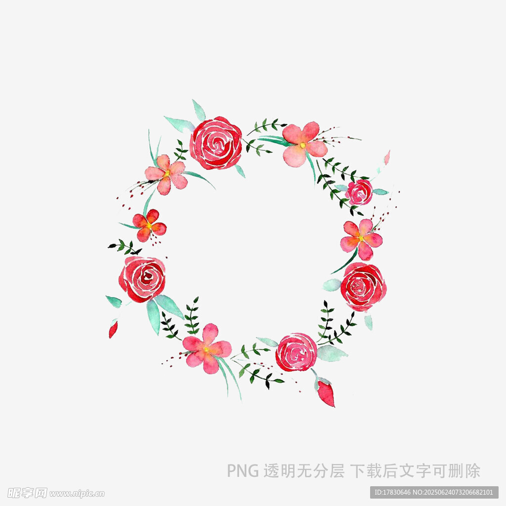 花卉花環圖案設計