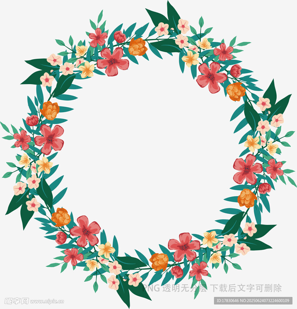 花卉花環(huán)裝飾圖案