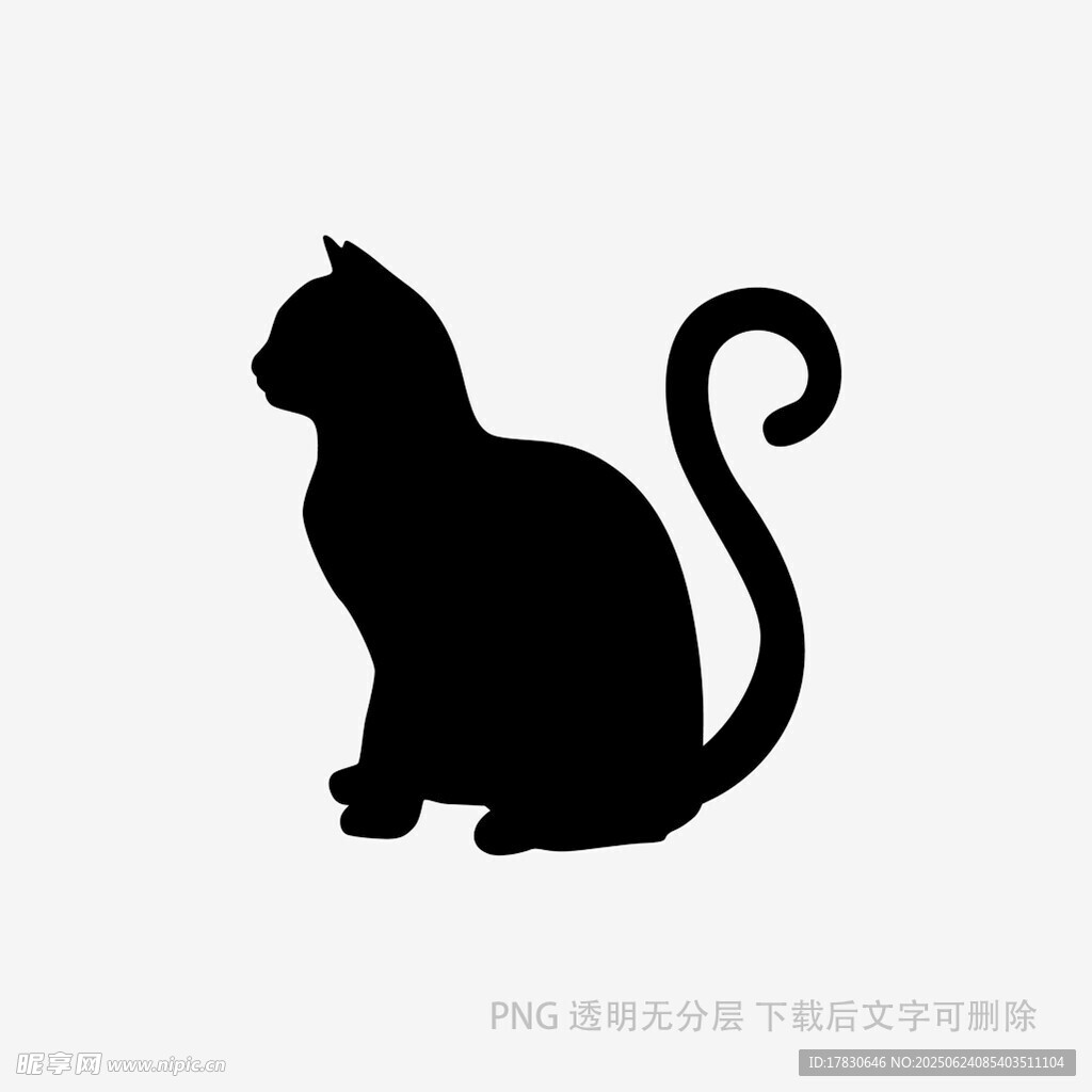 黑貓剪影