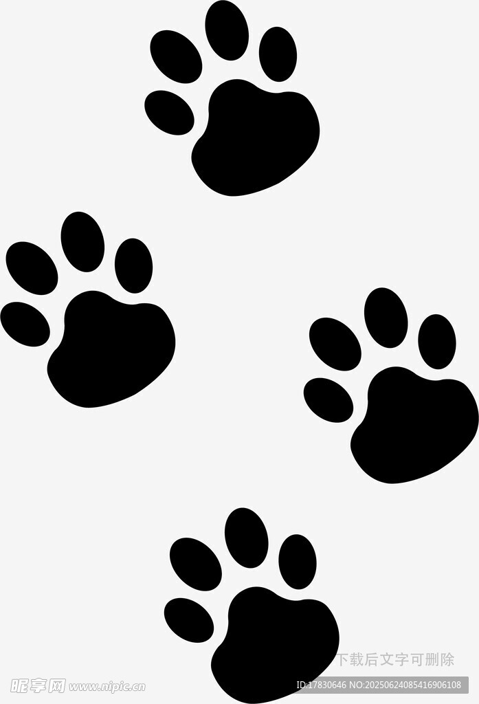 可愛動物爪印圖案