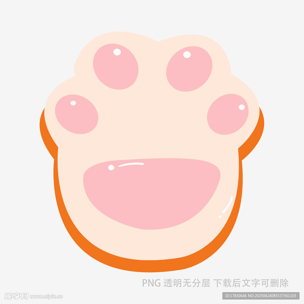 可愛卡通貓爪圖案