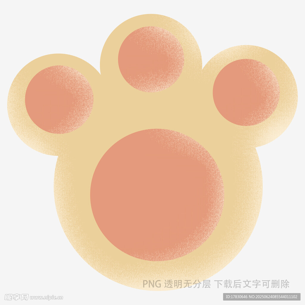 可愛卡通動(dòng)物爪印圖案