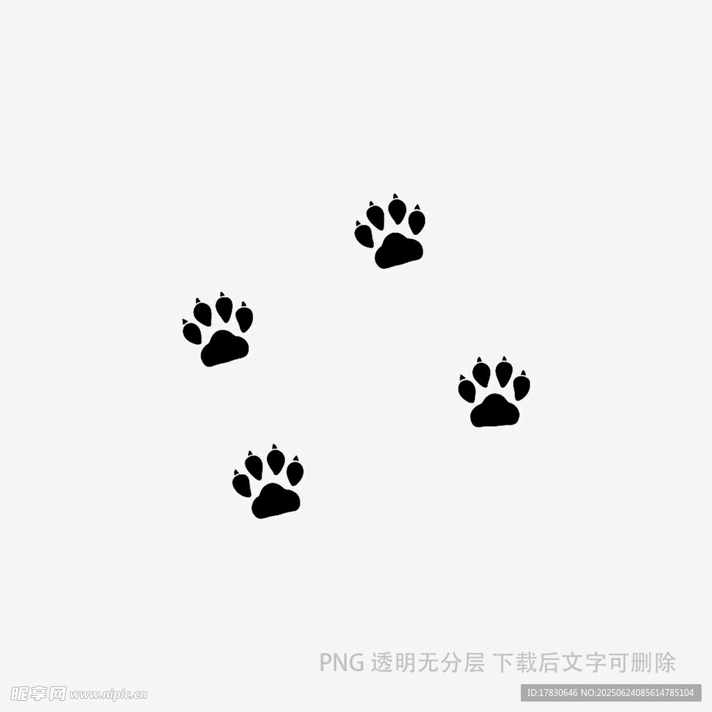 可愛動物爪印圖案