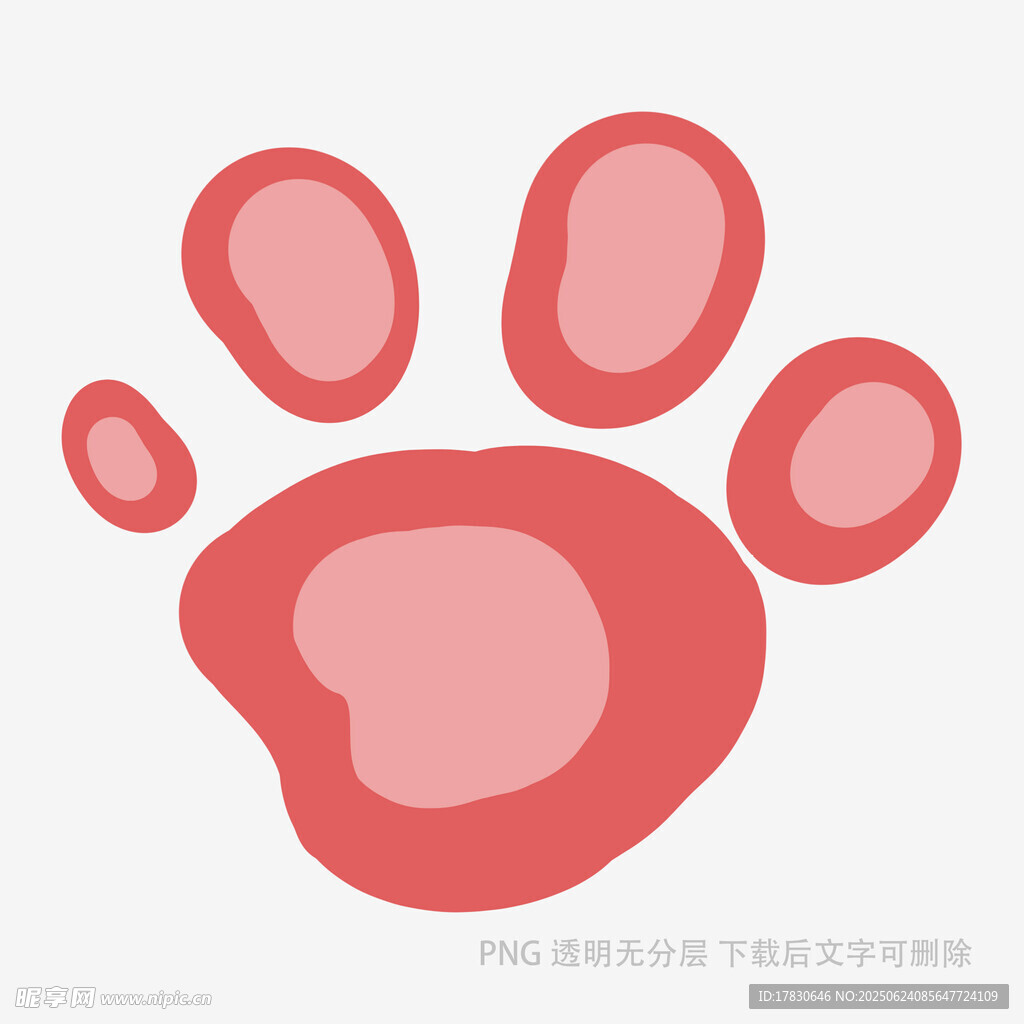 可愛動物爪印圖案設計