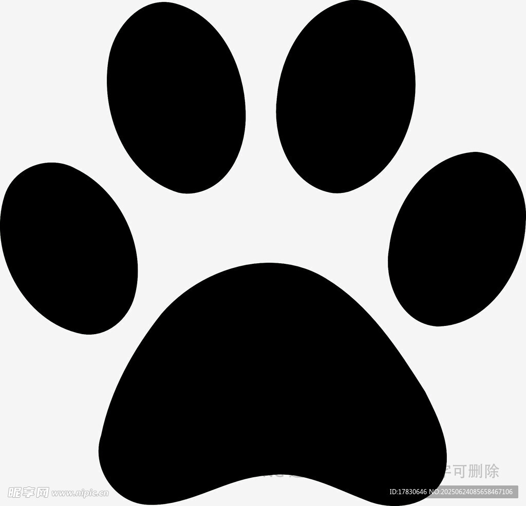 黑色動物爪印圖案