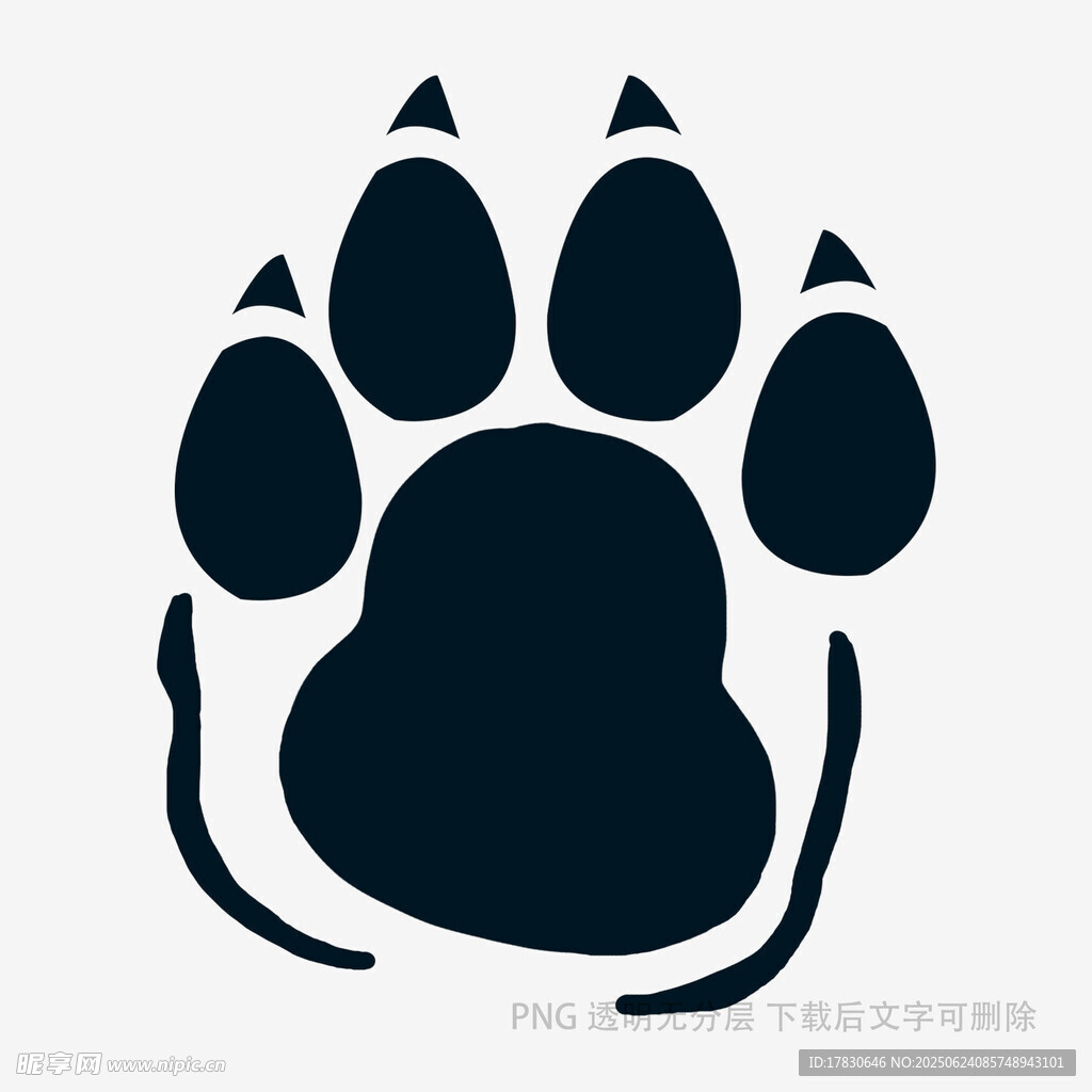 簡約動物爪印圖案設計