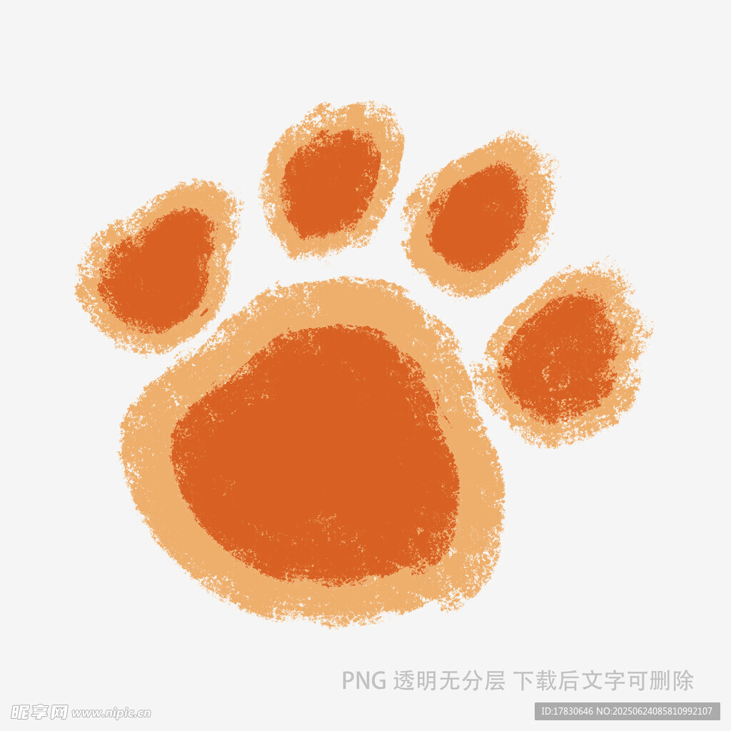 可愛動物爪印圖案設計