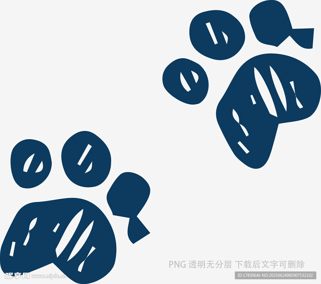 可愛動物爪印圖案設計