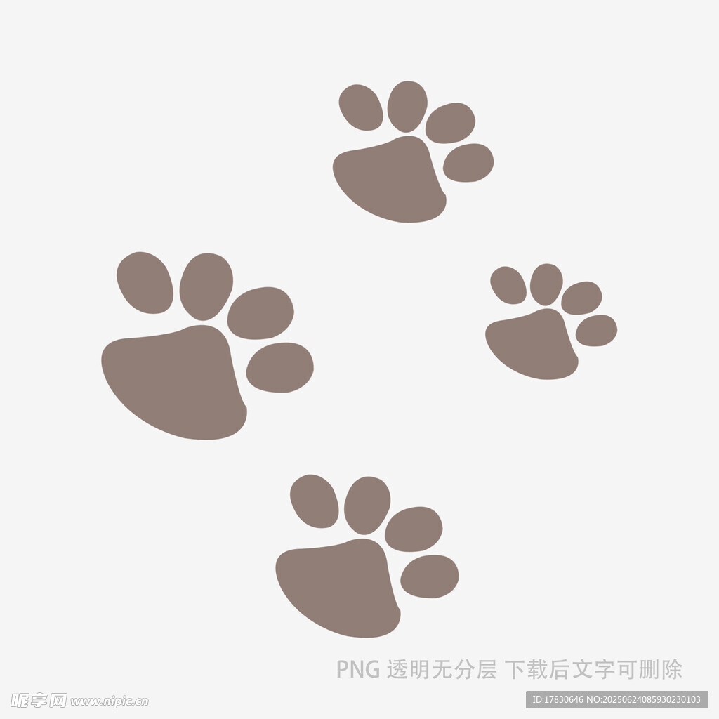 可愛動物爪印圖案設計