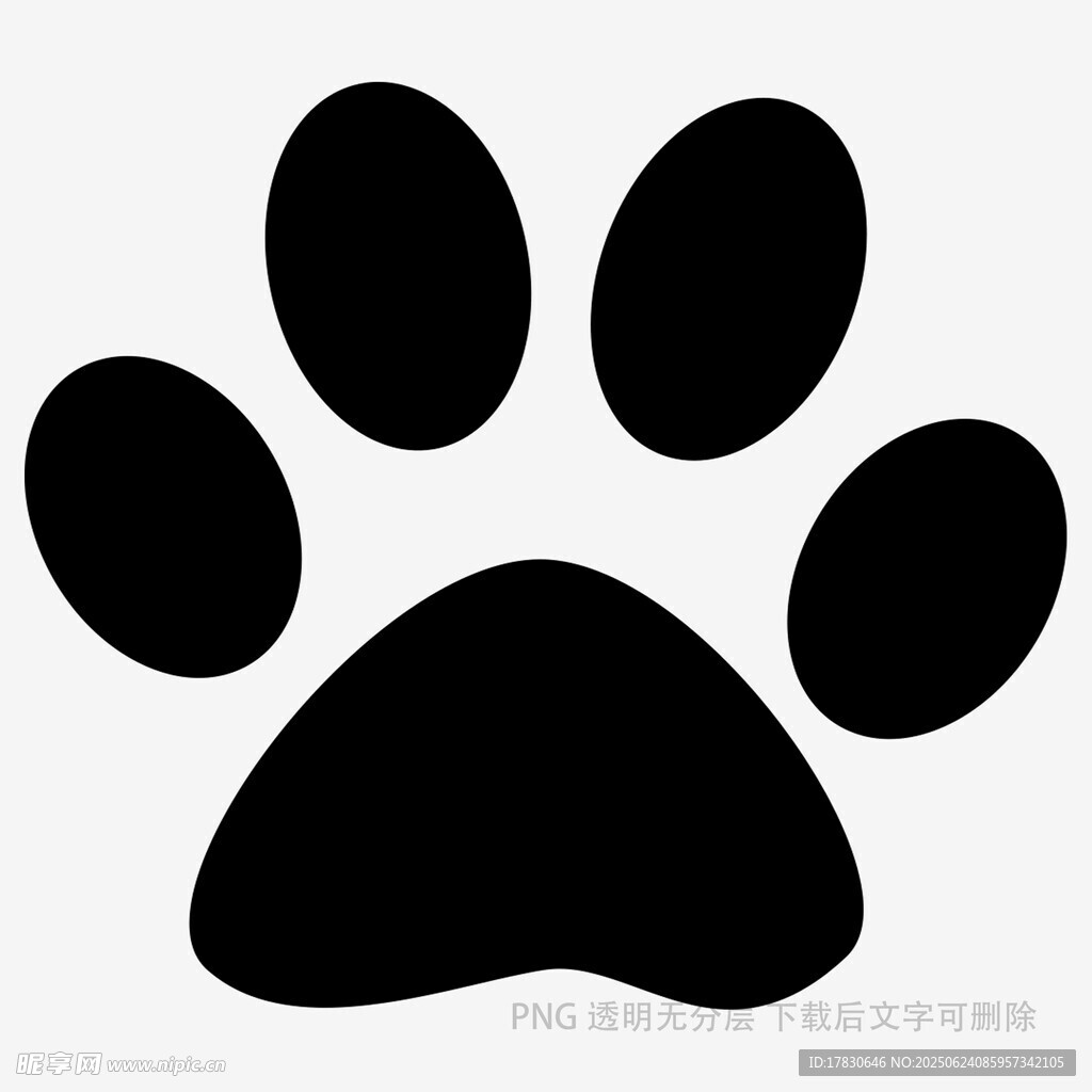 黑色動物爪印圖案
