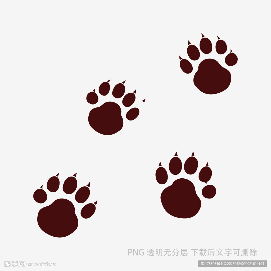 動物爪印圖案設(shè)計素材
