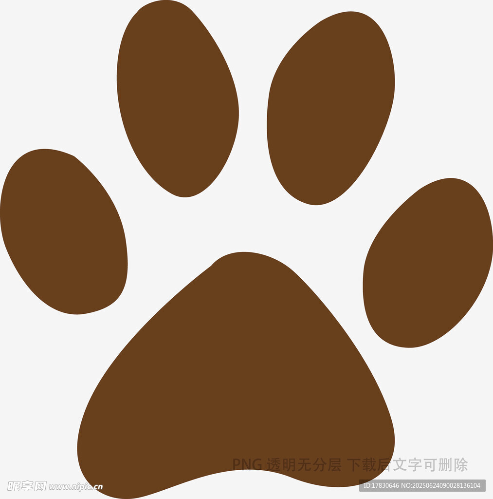 棕色動物爪印圖案