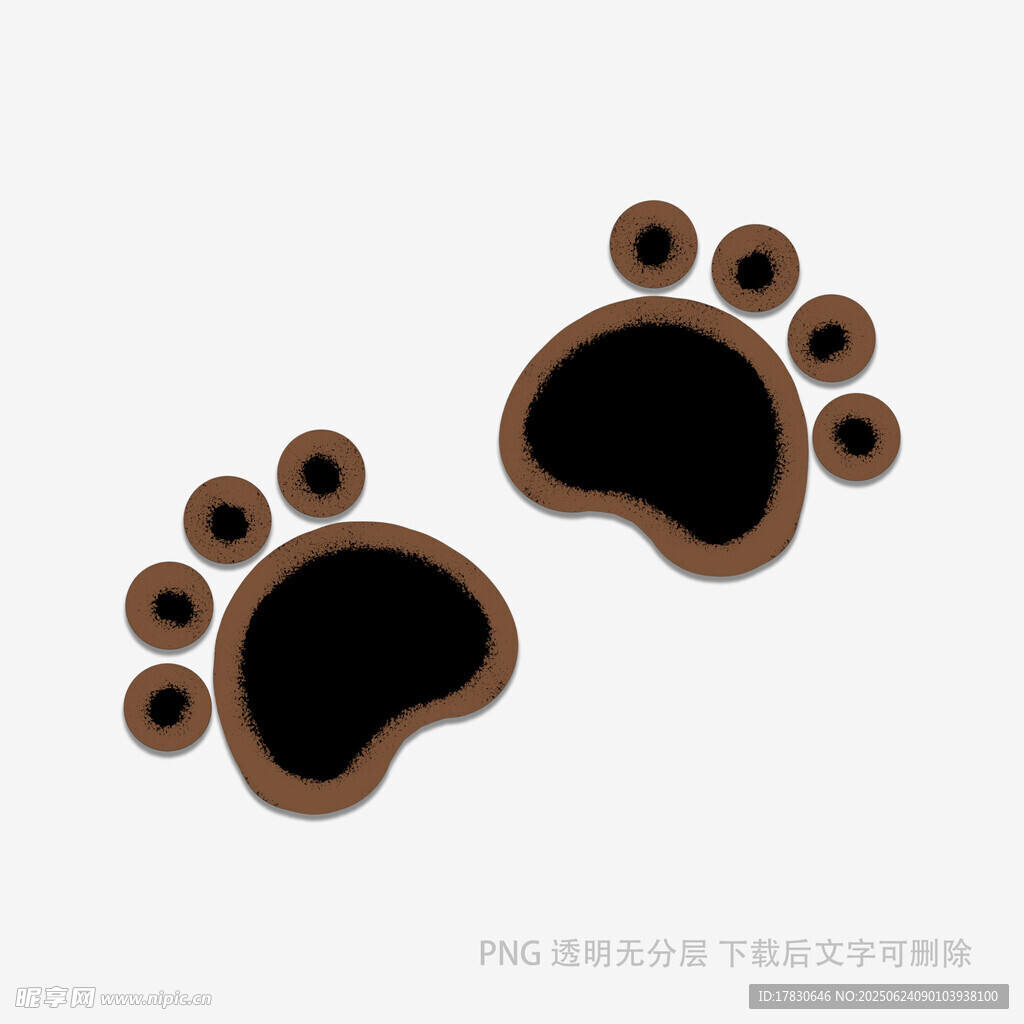 可愛動物爪印圖案設計