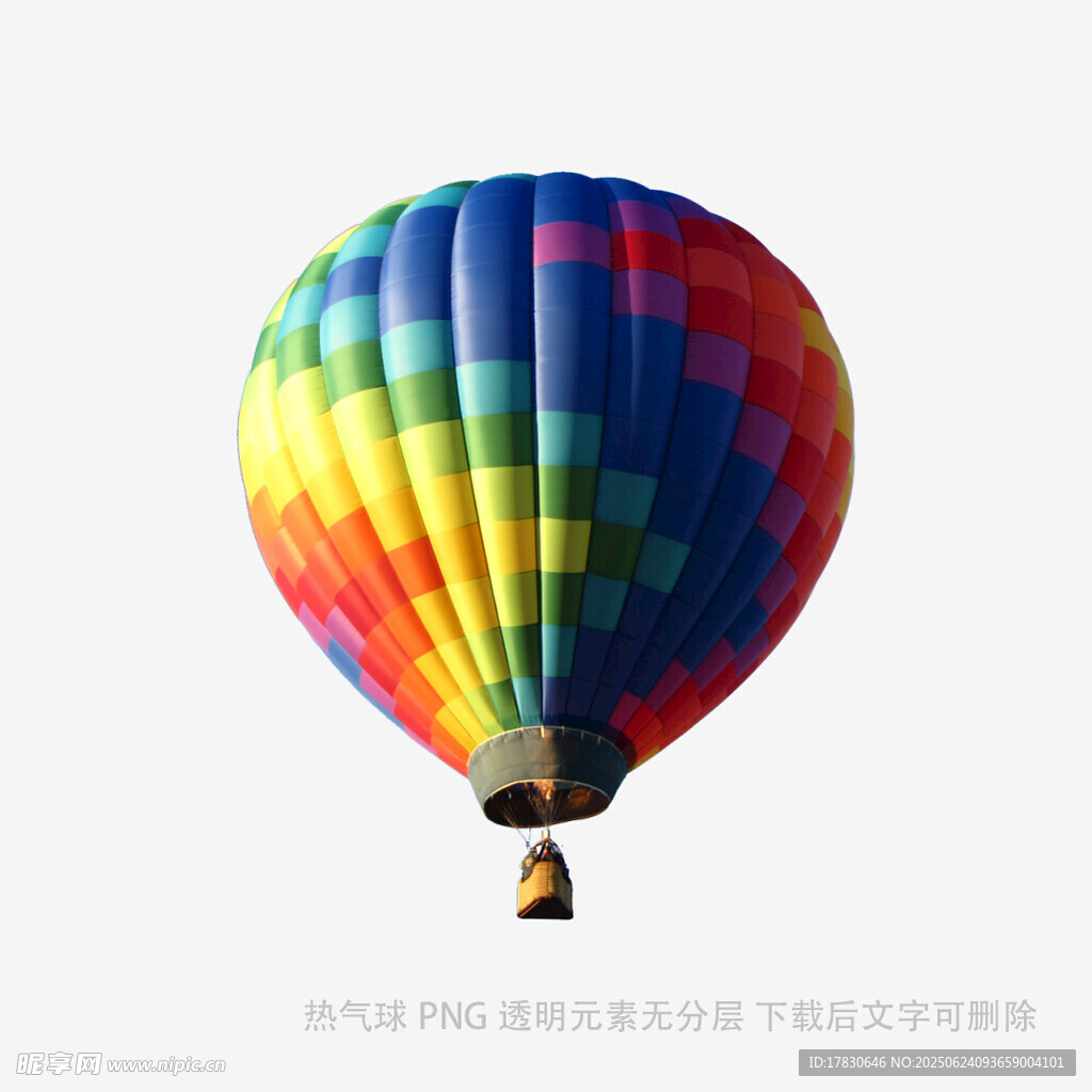 彩色熱氣球升空