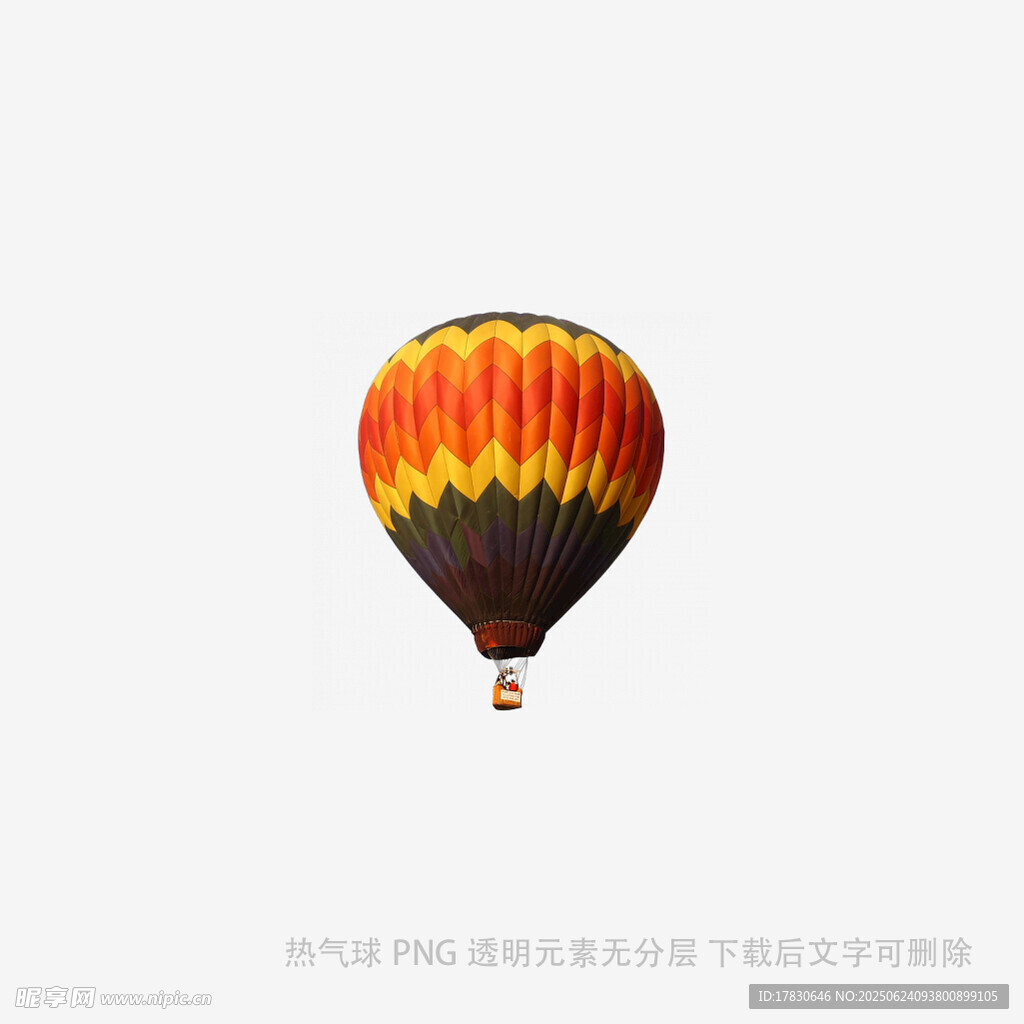 空中的多彩熱氣球