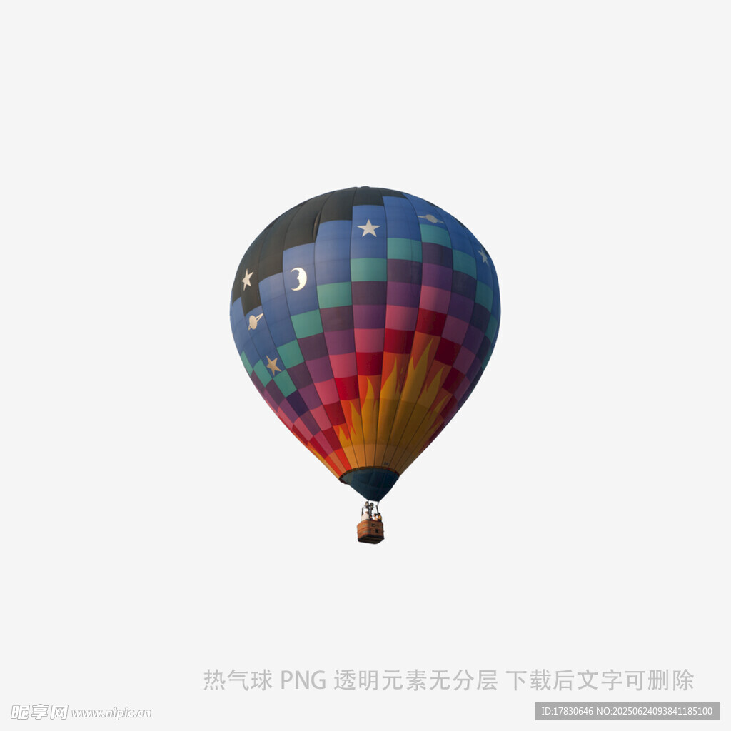 彩色熱氣球懸浮空中