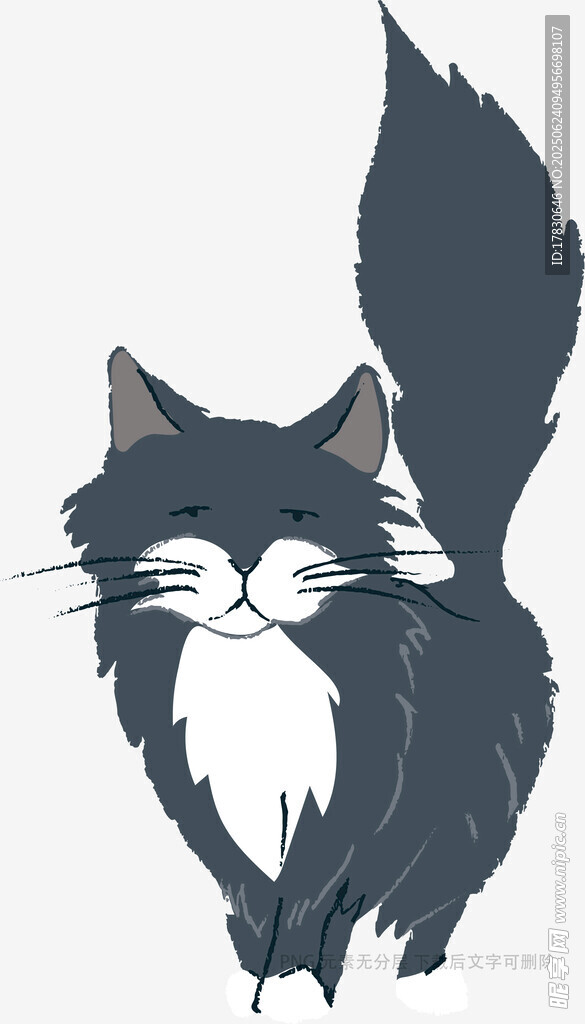 可愛黑貓插畫