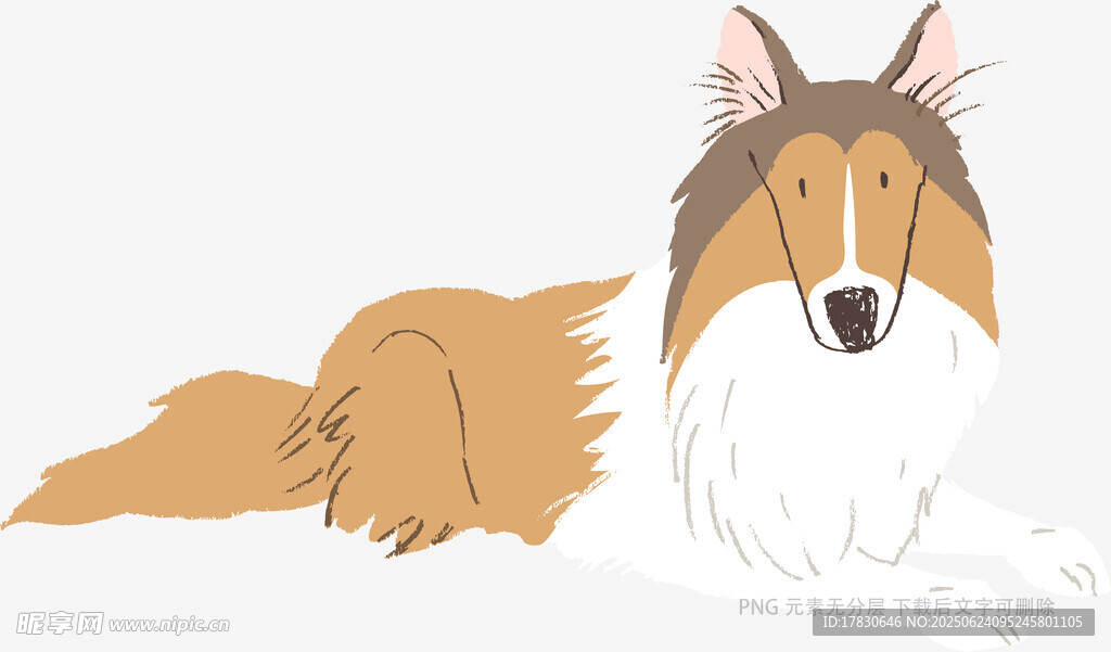 趴著的牧羊犬