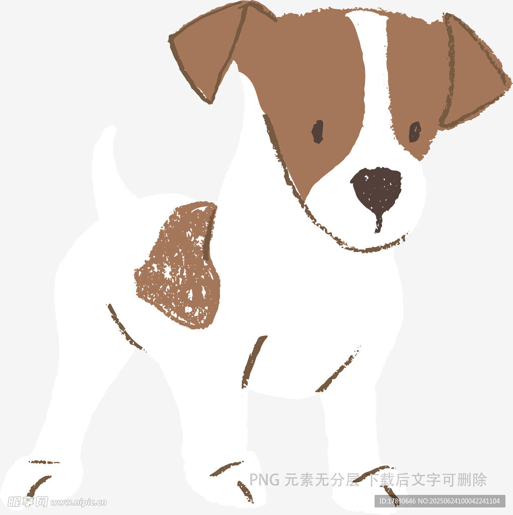 可愛斑點小狗插畫
