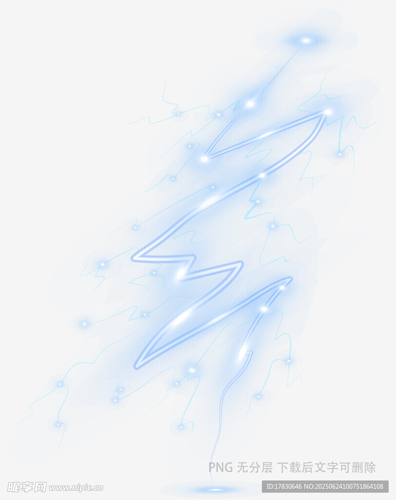 夢幻藍色閃電特效圖案