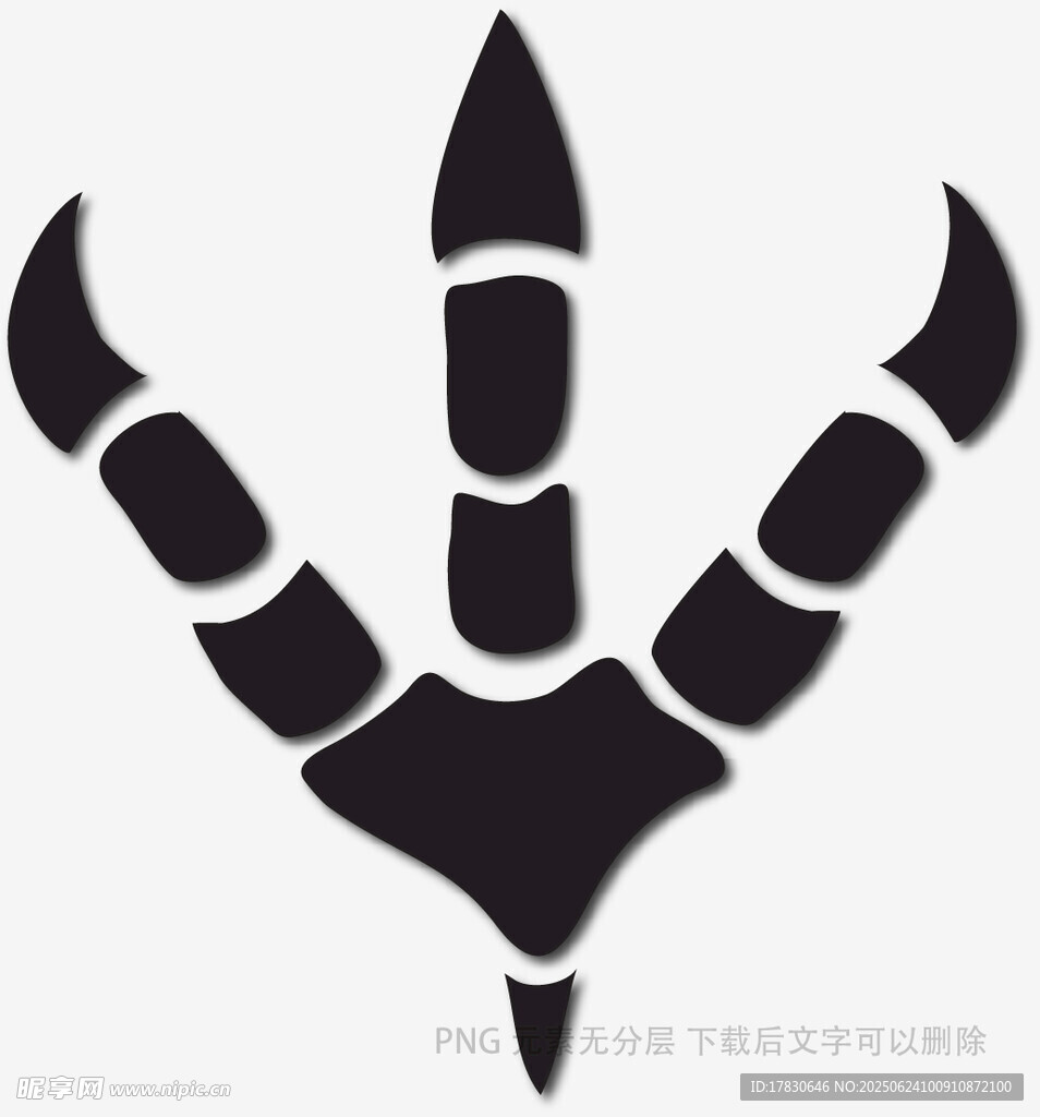 黑色鷹爪圖案