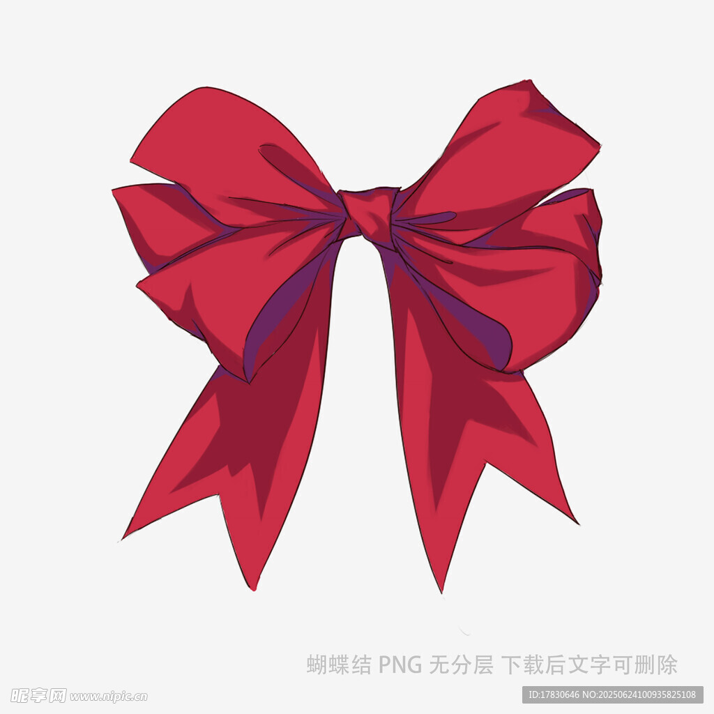 紅色蝴蝶結插畫