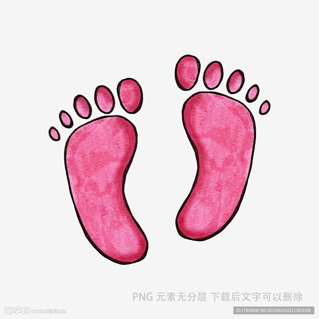 可愛嬰兒小腳印