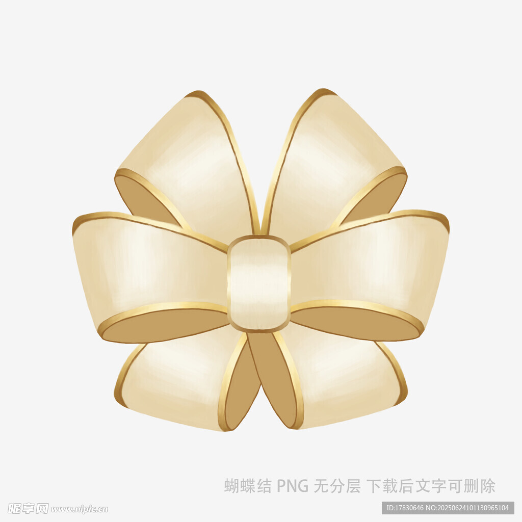 金色精美蝴蝶結(jié)裝飾