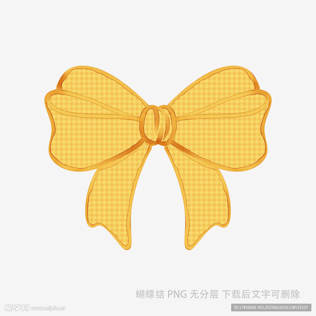 黃色蝴蝶結圖案設計