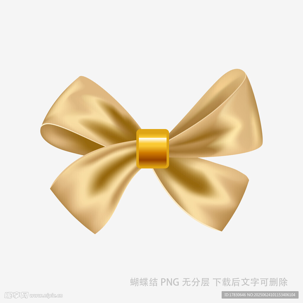 金色蝴蝶結裝飾圖案