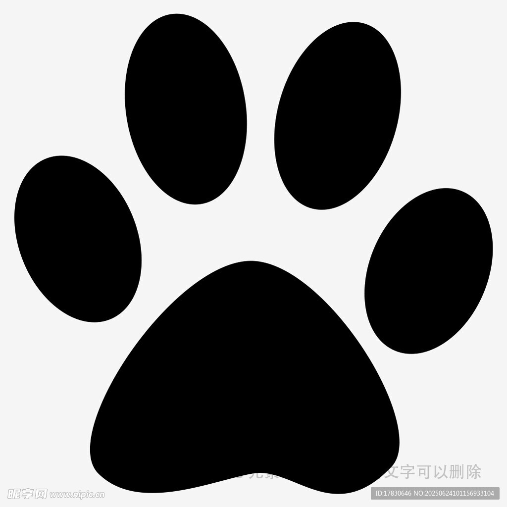 黑色動物爪印圖案